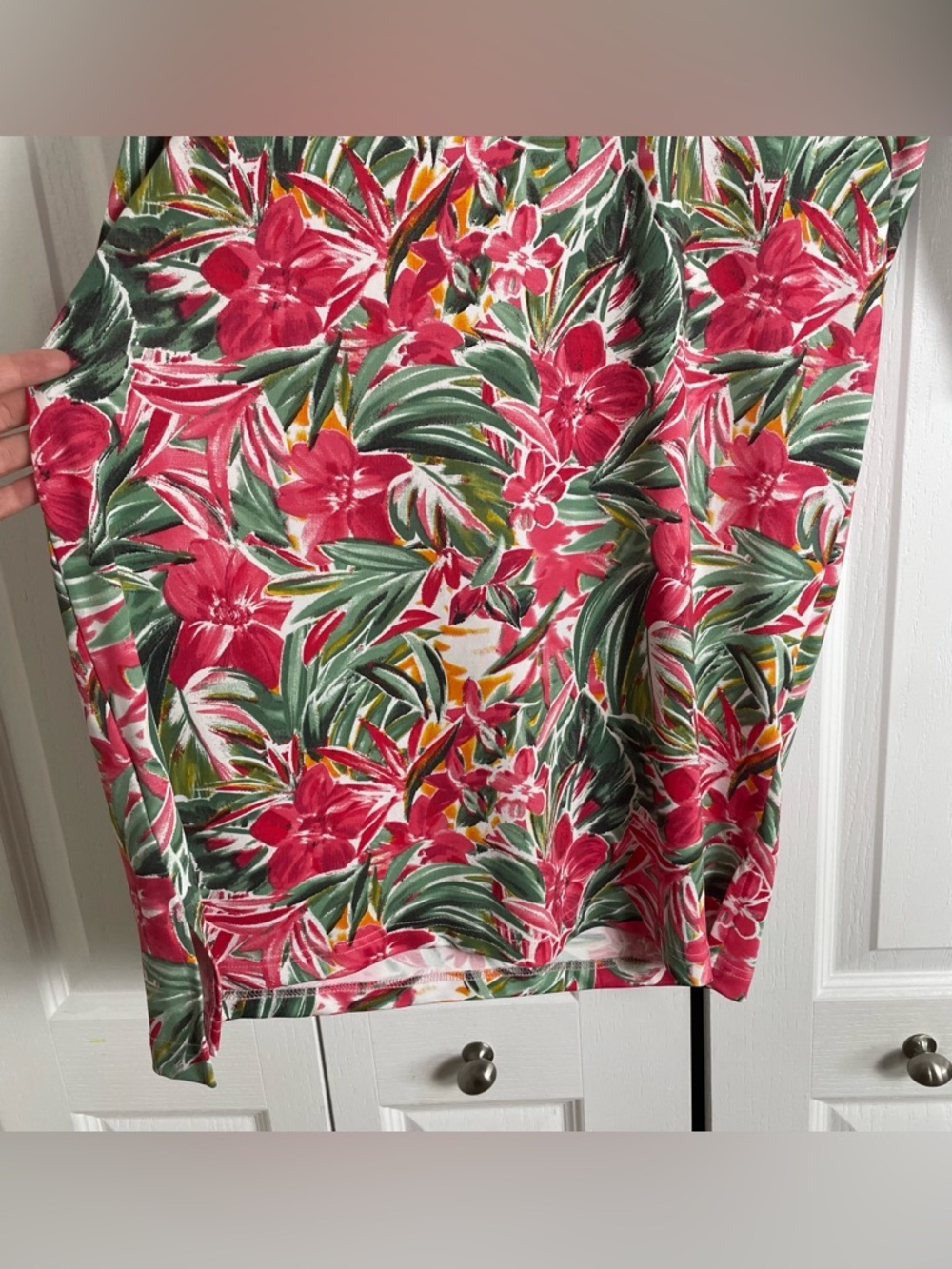 Caribbean Joe Relaxed Floral Dress Womens M Colorful 3/4 Sleeve Pull on Tropical - Picture 5 of 15